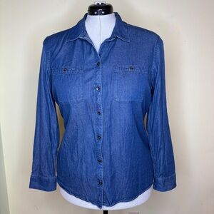 Classic Denim Button-Up Shirt